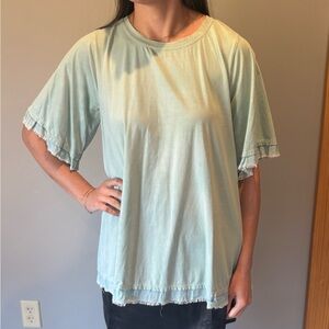 2 shirt bundle Umgee Mint Green and Mauve Short Sleeve Top Bundle